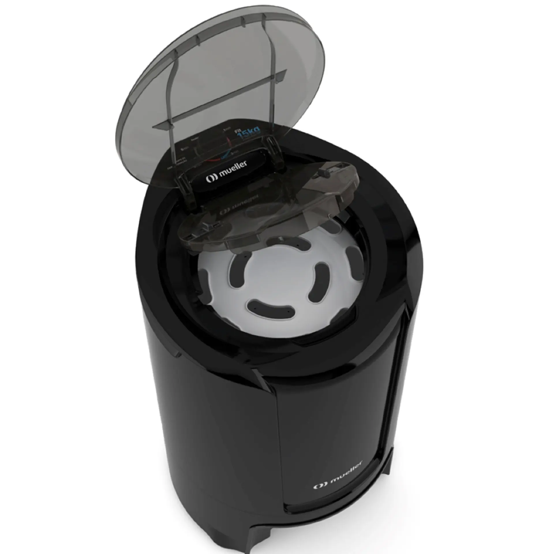 Centrífuga de Roupas Mueller Fit Timer e Tampa dupla 15kg - Preto - 110 Volts