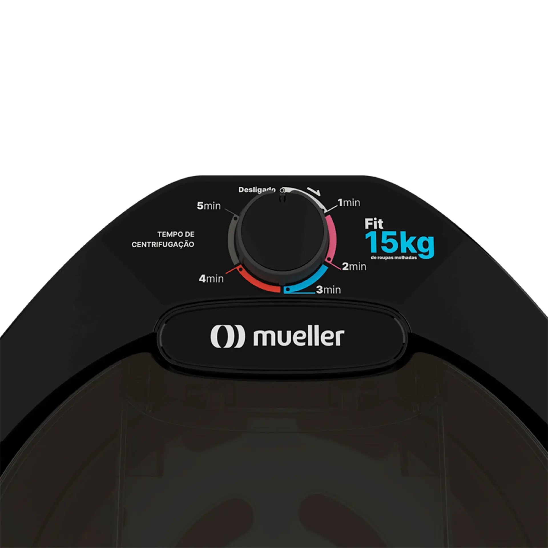 Centrífuga de Roupas Mueller Fit Timer e Tampa dupla 15kg - Preto - 110 Volts