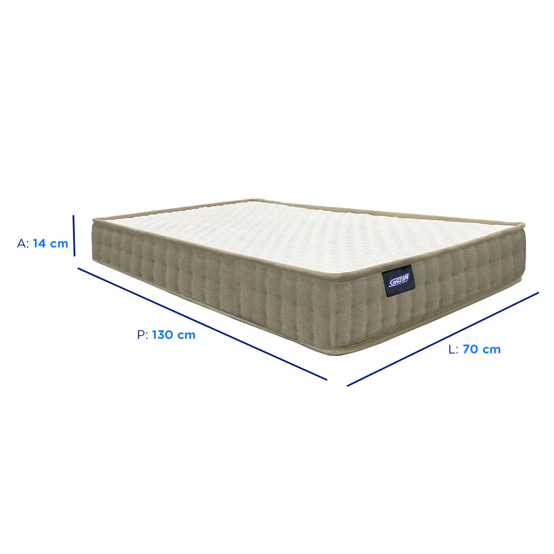 Colchão Solteiro de Espuma D18 Gazin Colchões Premium Kids 70x130 Macio - Areia