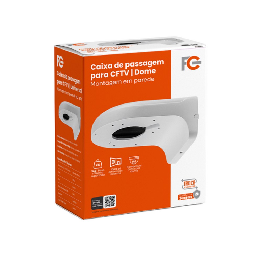 Suporte para Câmera Dome Mini Speed Caixa de Passagem Parede Universal Case de Metal Fc Fontes FCCXPD