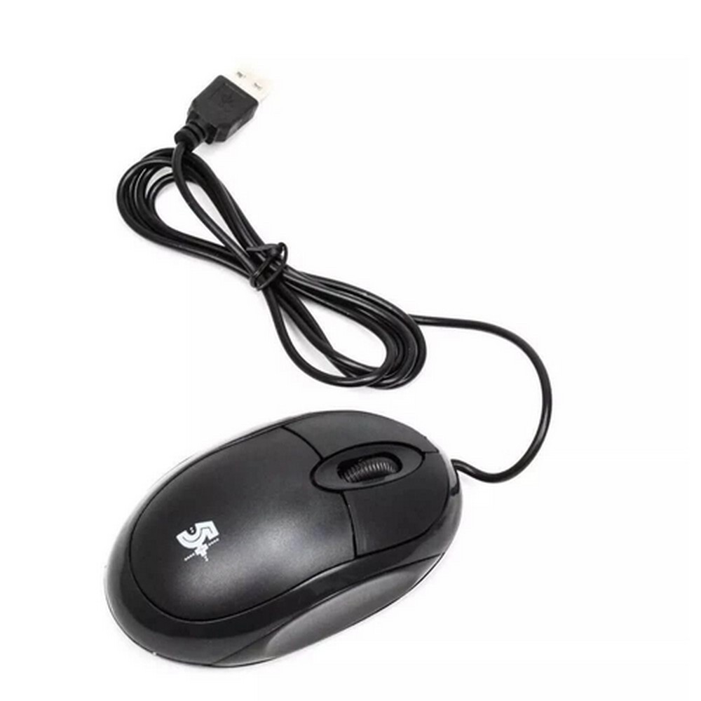 Mouse USB 5+ 1000 Dpi Preto 0150043
