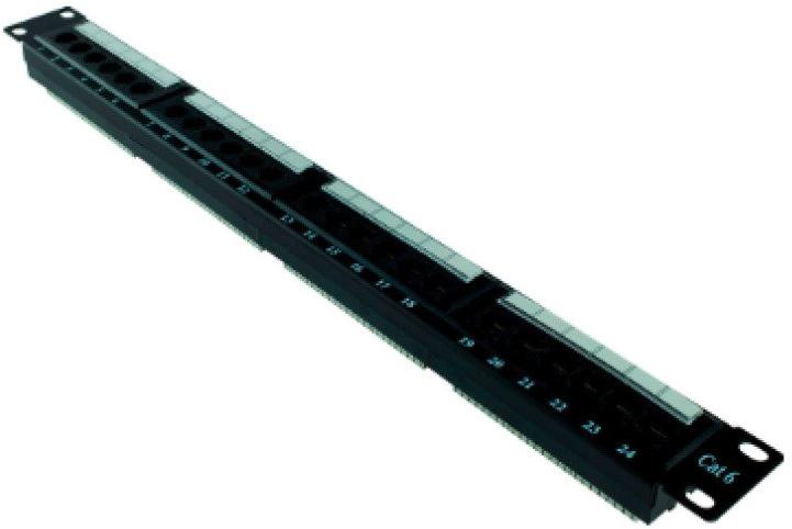 Patch Panel Cat.6 24 Portas com Guia Traseiro iNET IN10016