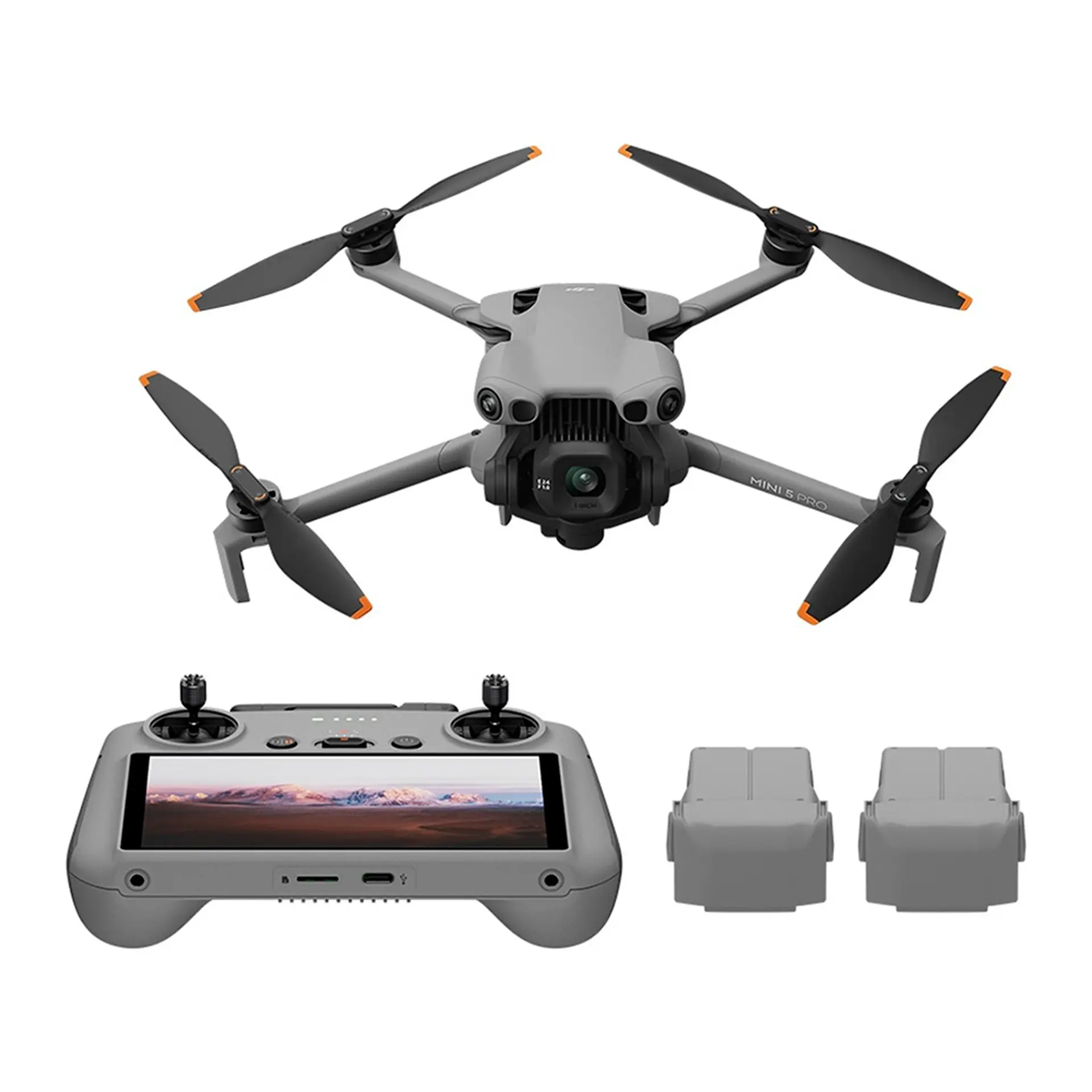 Drone DJI Mini 5 Pro Fly More Combo Plus Com Tela 3 Baterias DJI002 - Cinza - Bivolt