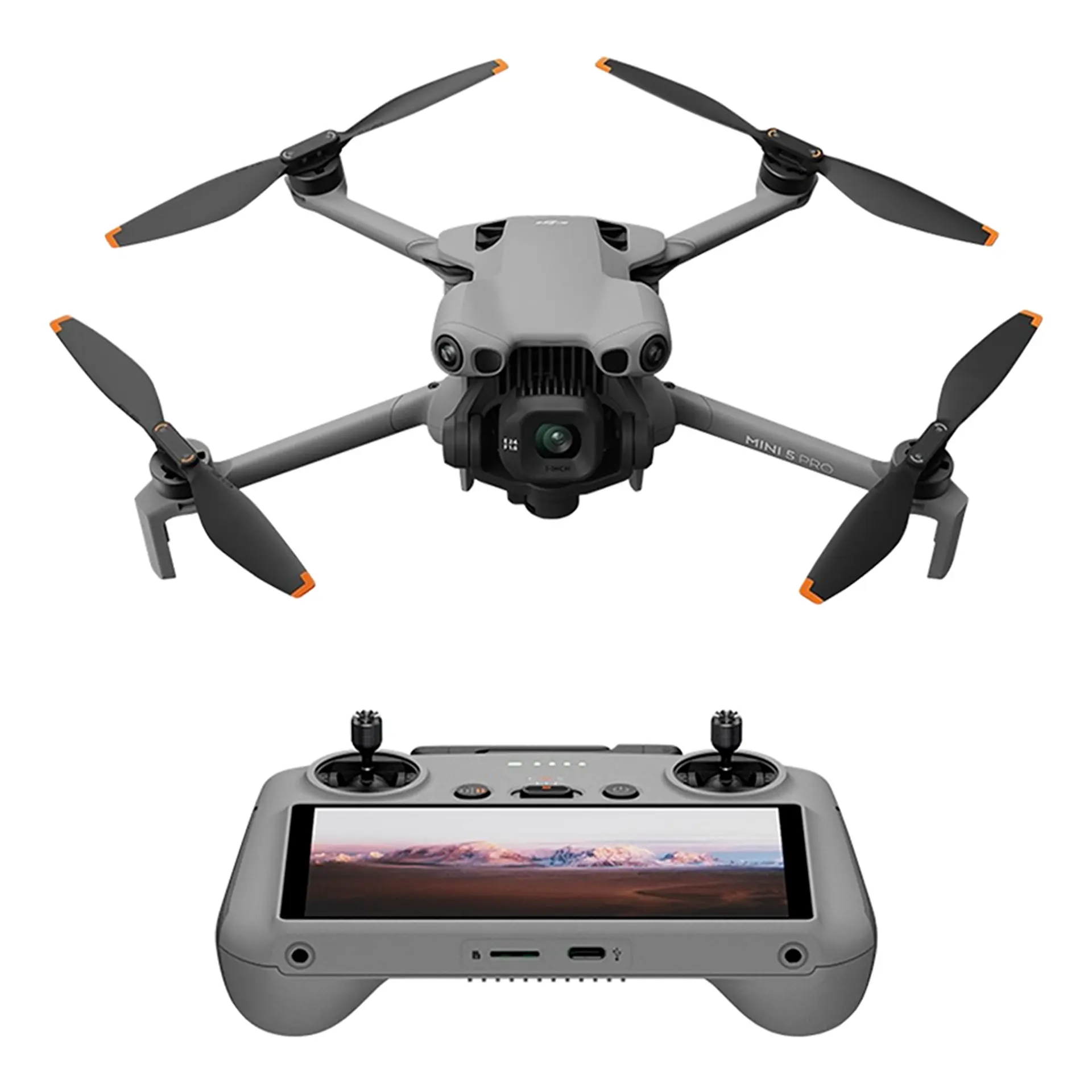 Drone DJI Mini 5 Pro Fly More Combo Plus Com Tela 3 Baterias DJI002 - Cinza - Bivolt