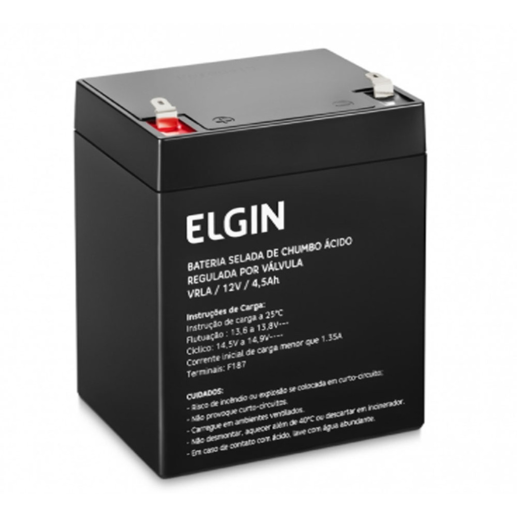 Bateria Selada para Alarmes e No-Breaks 4,5 Ah 12 Volts Elgin - 82312