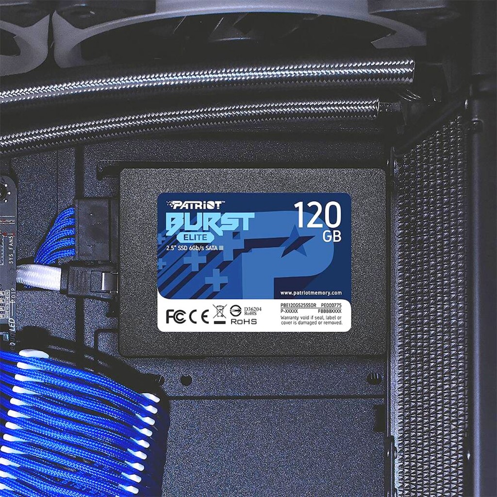 SSD 120 GB Sata 3 2,5" Patriot PBE120GS25SSDR Leitura 450 MBPS Gravação: 320 MBPS