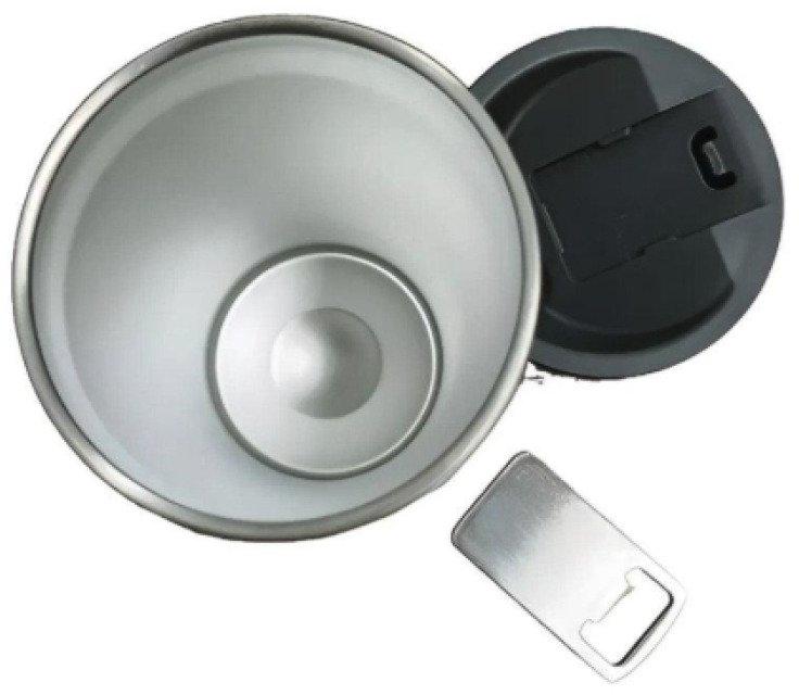 Copo Térmico Seleção Brasil 473 ml Aço Inox Com Tampa e Abridor Preto
