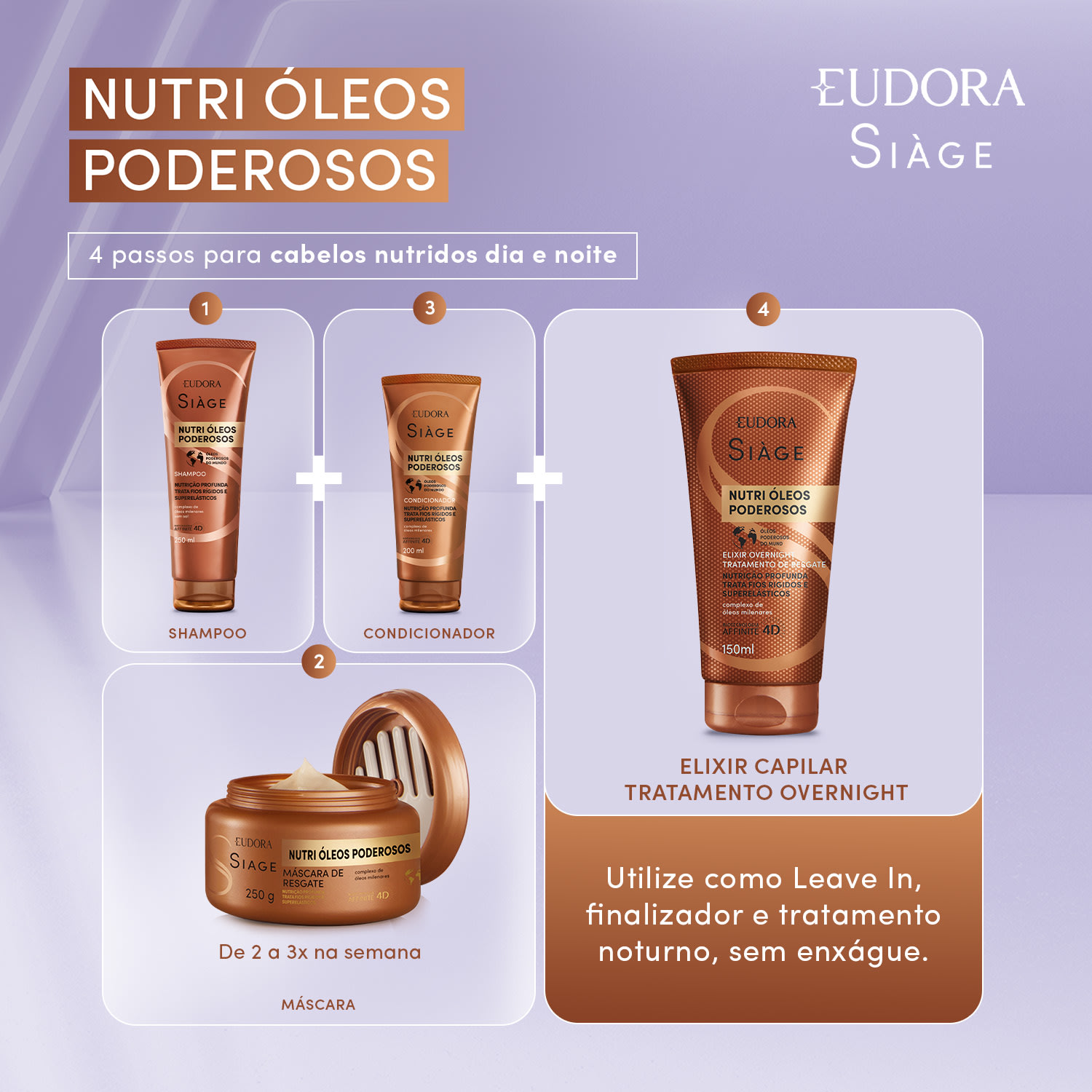 Máscara Capilar Siàge Nutri Óleos Poderosos 250g