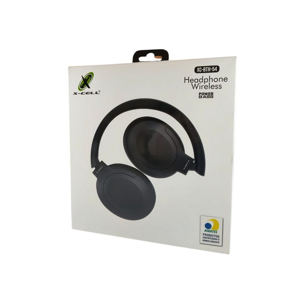 Fone de Ouvido Headset Bluetooth 5.3 com Microfone Preto X-CELL XCBTH54P
