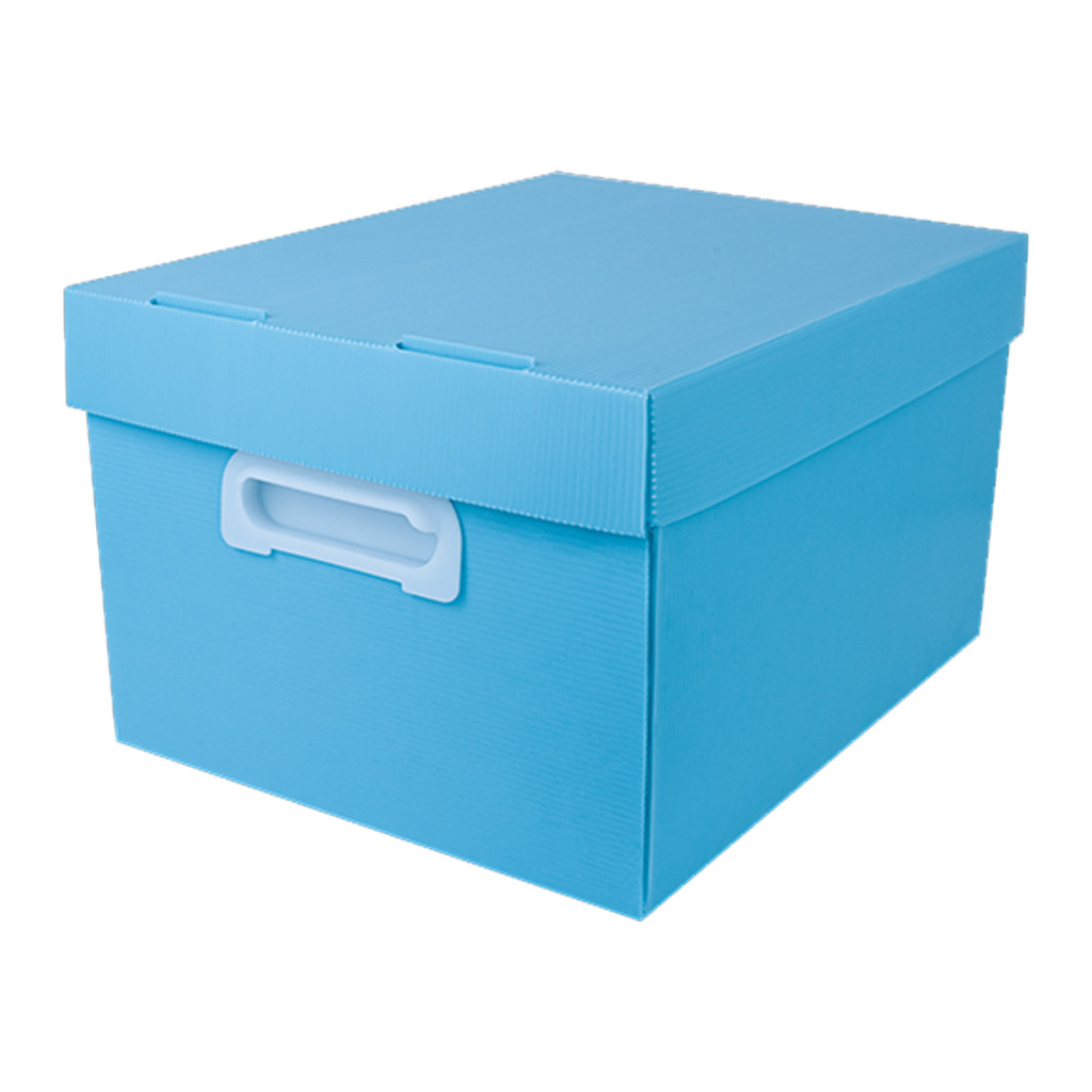 Caixa Organizadora Multiuso 437x310x240mm The Best Box Azul Pastel Fosca - Polibras - 22321