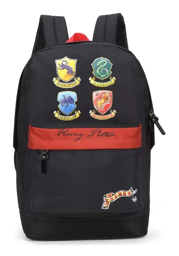 Mochila Luxcel Costa Happy Potter Preto