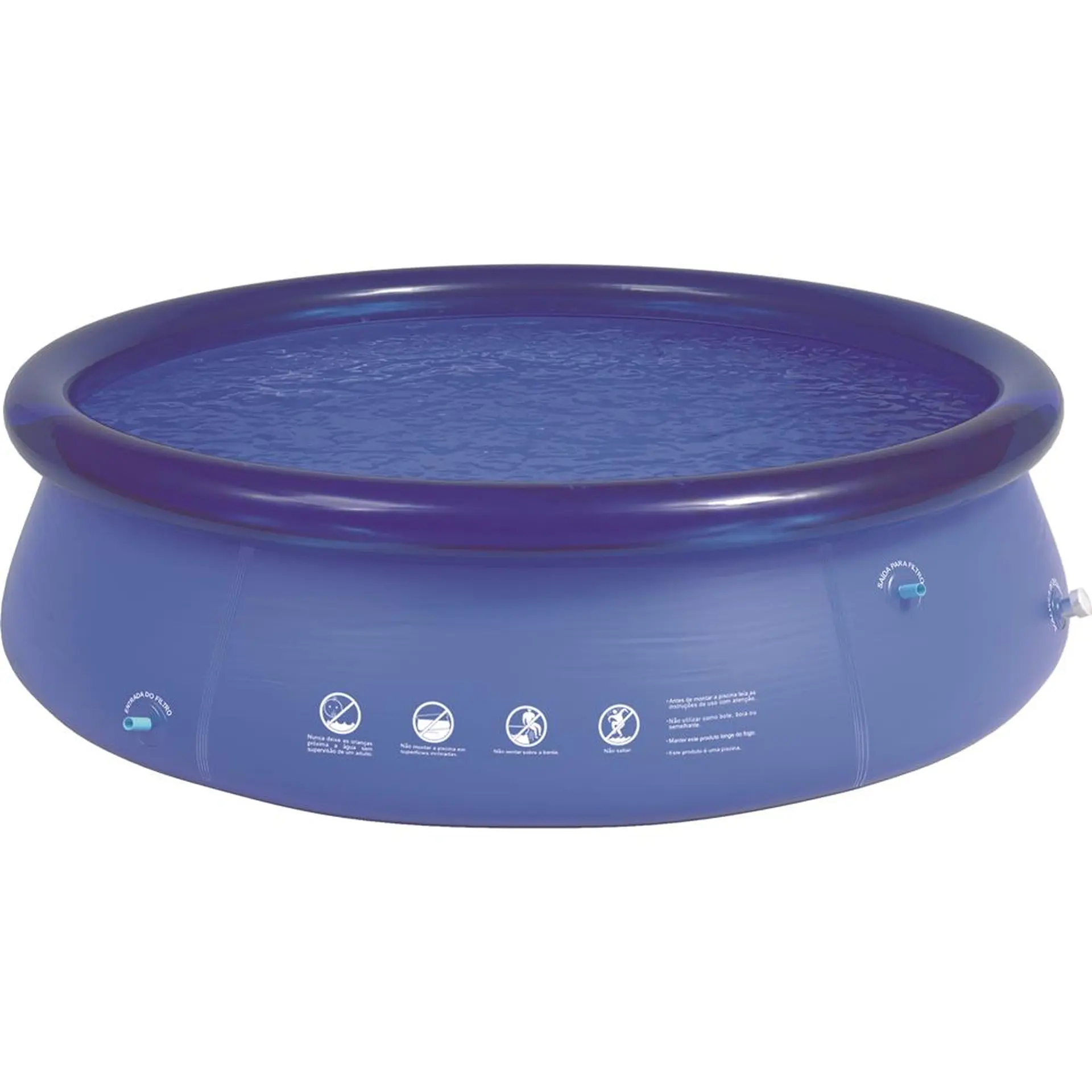 Piscina Inflável Splash Fun com Válvula de Filtro Mor Redonda 2400L - Azul