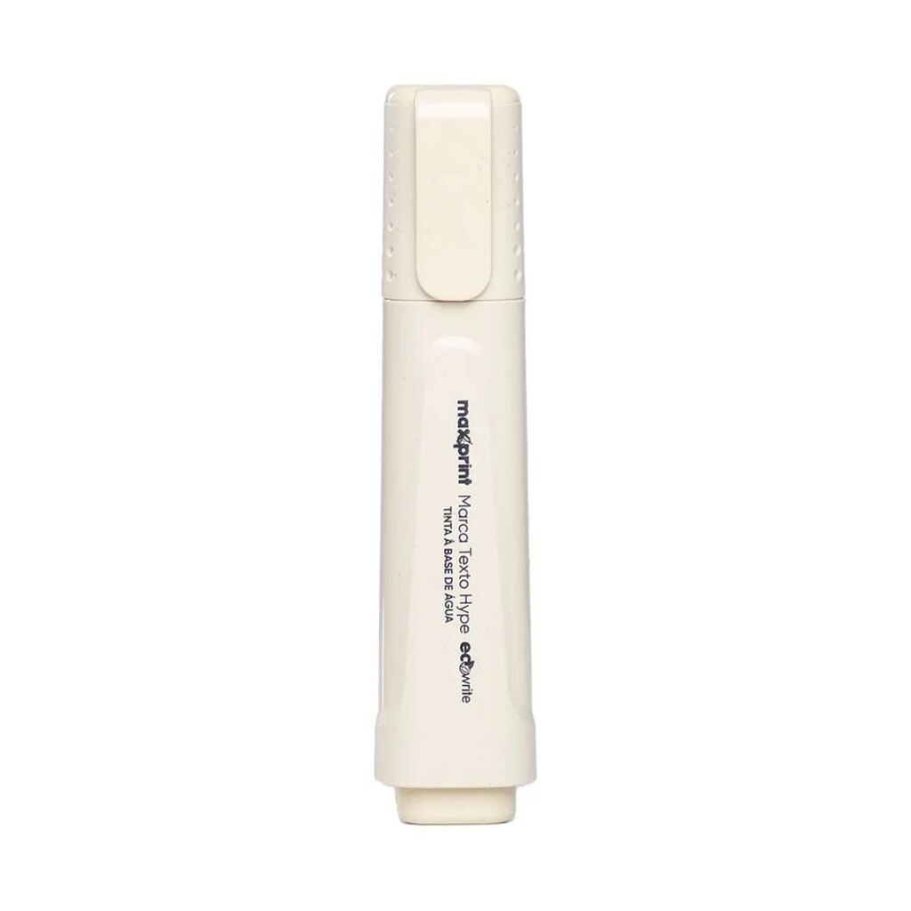 Caneta Marca Texto Ecowrite Hype Amarelo Pastel Caixa com 12 Unidades - Maxprint - 70000020