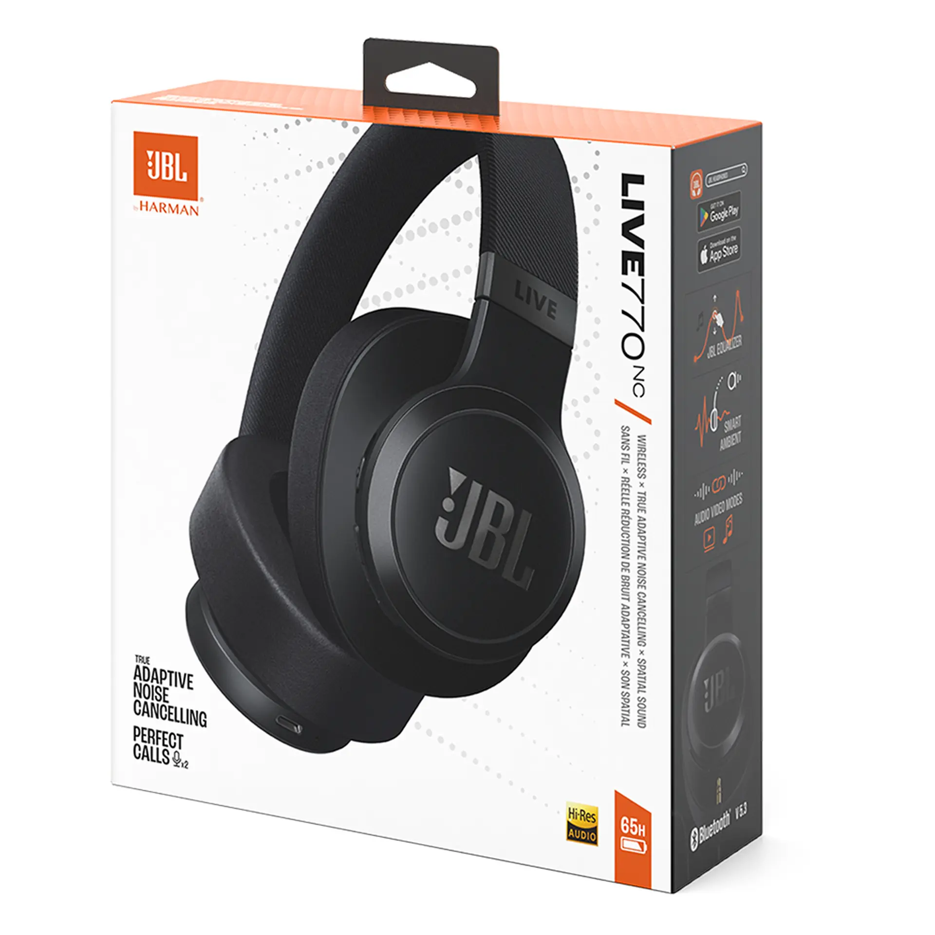 Fone de Ouvido JBL Live 770NC Bluetooth Design Dobrável