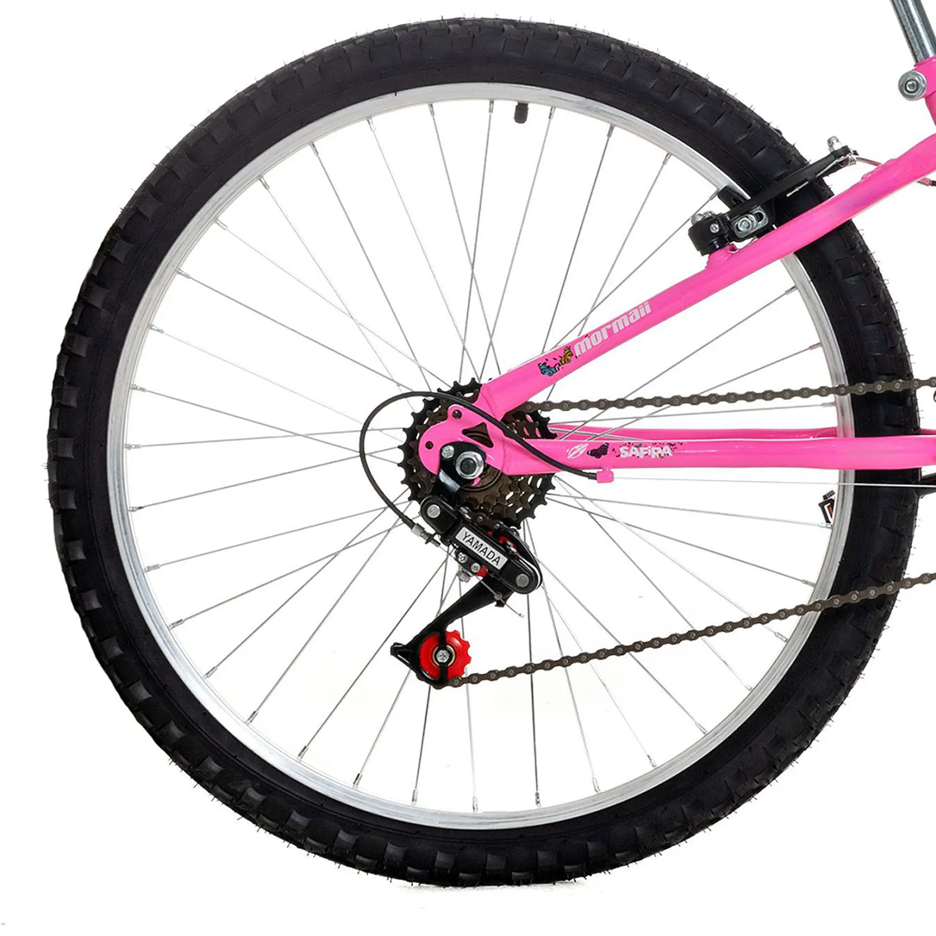 Bicicleta Aro 24 Mormaii Safira 18 Marchas Freio V-Brake Cesta - Rosa