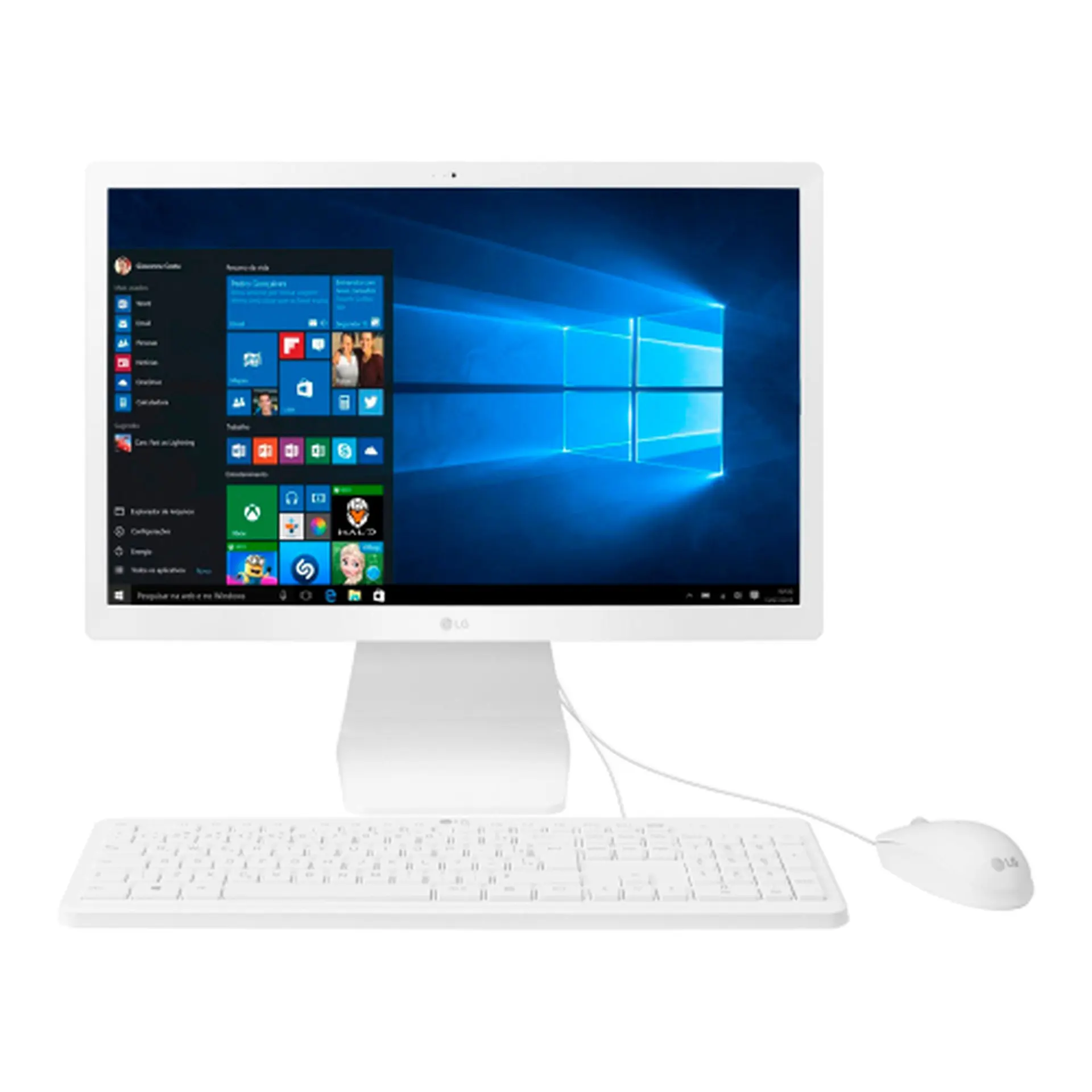 Computador LG All in One Quad Core W10 4GB 500GB HD 21.5" 22V280 - Branco - Bivolt