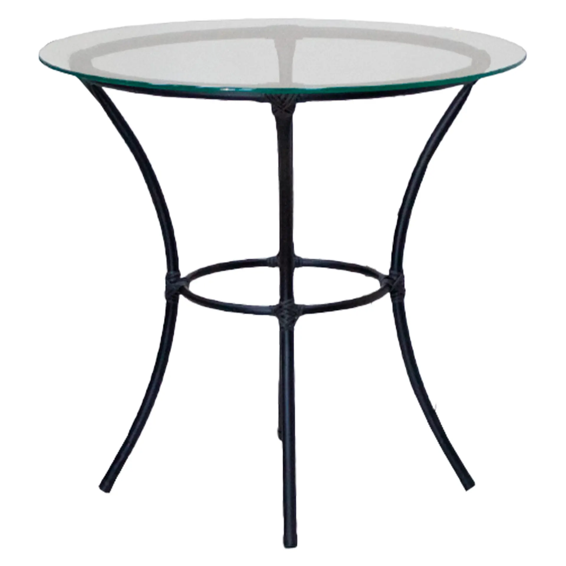 Conjunto de Mesa 4 Cadeiras Tampo de Vidro Happy Hour Cadeiras Fama - Preto
