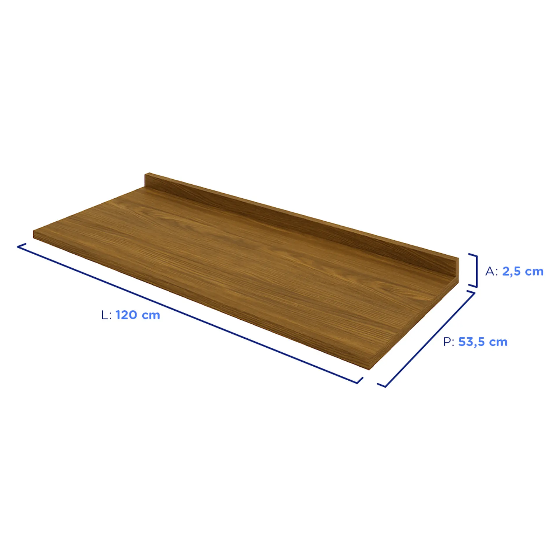 Tampo para Balcão MDF 120cm Requinte Henn - Nature