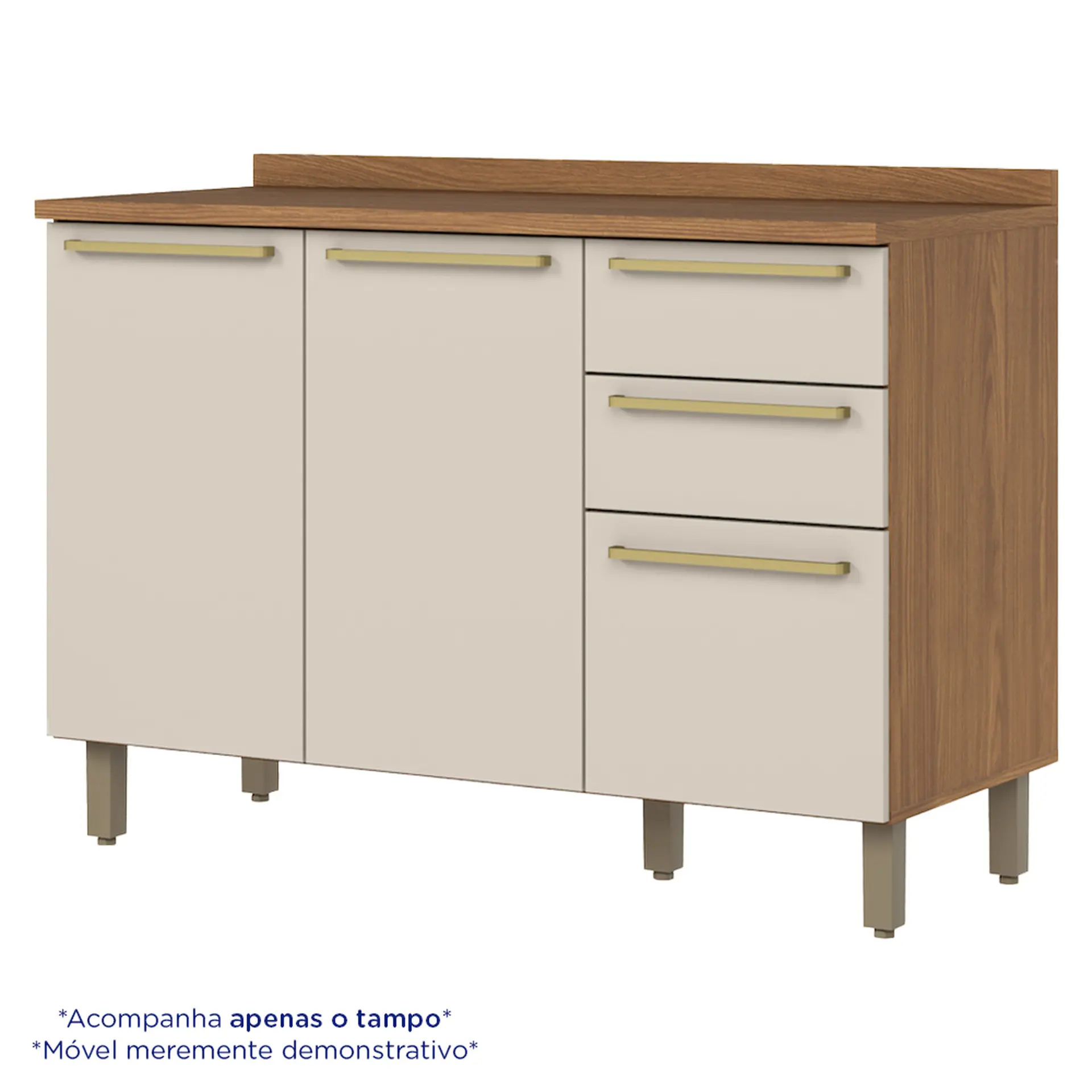 Tampo para Balcão MDF 120cm Requinte Henn - Nature