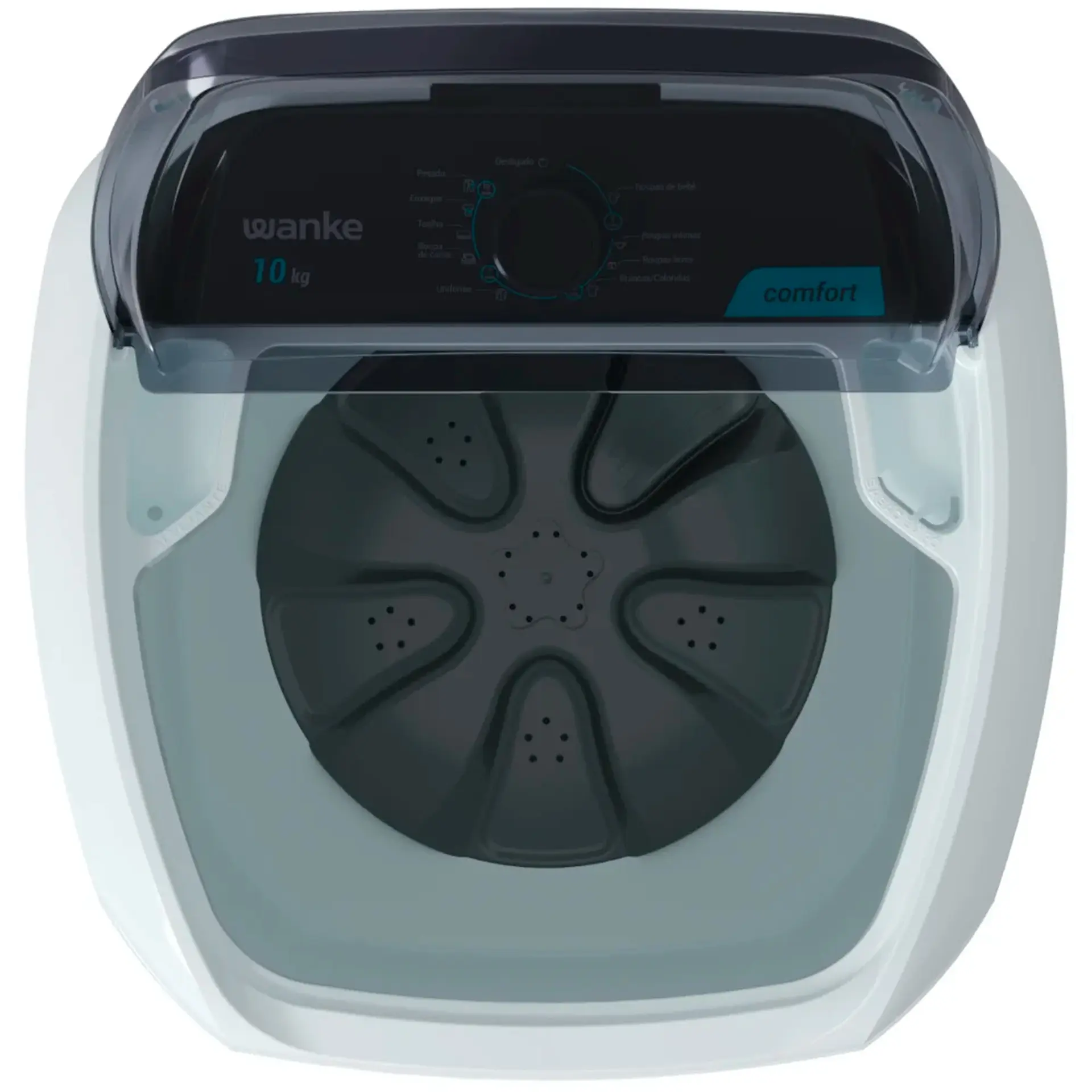 Tanquinho Wanke Comfort Semiautomático 10kg 8 Programas LWBE100T3 - Branco - 110 Volts
