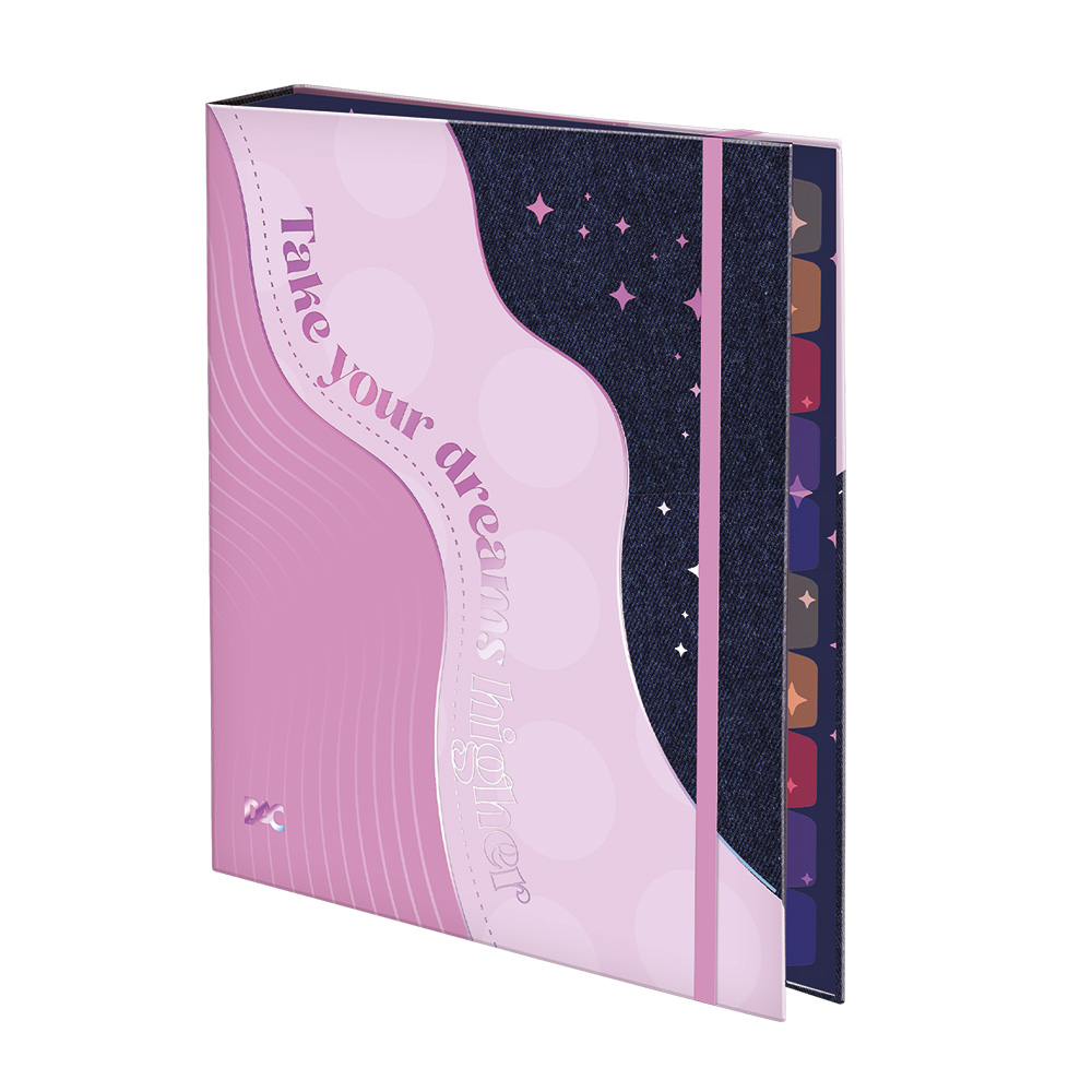 Fichário DAC Lume Universitário Grande 48 Folhas com Fechamento em Elástico