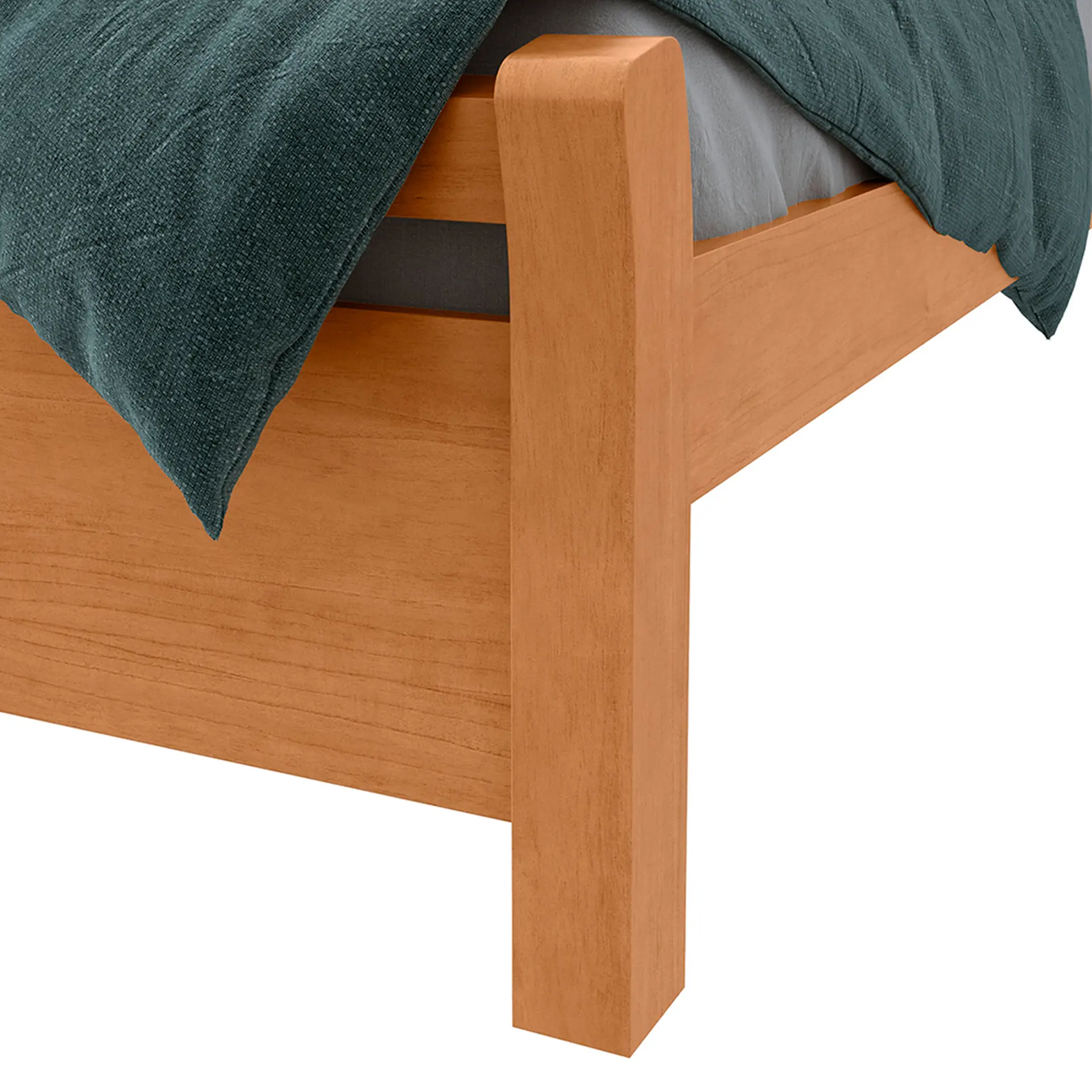 Cama de Solteiro MDP MDF Suporta até 90kg Lopas Reali - Amendoa Clean