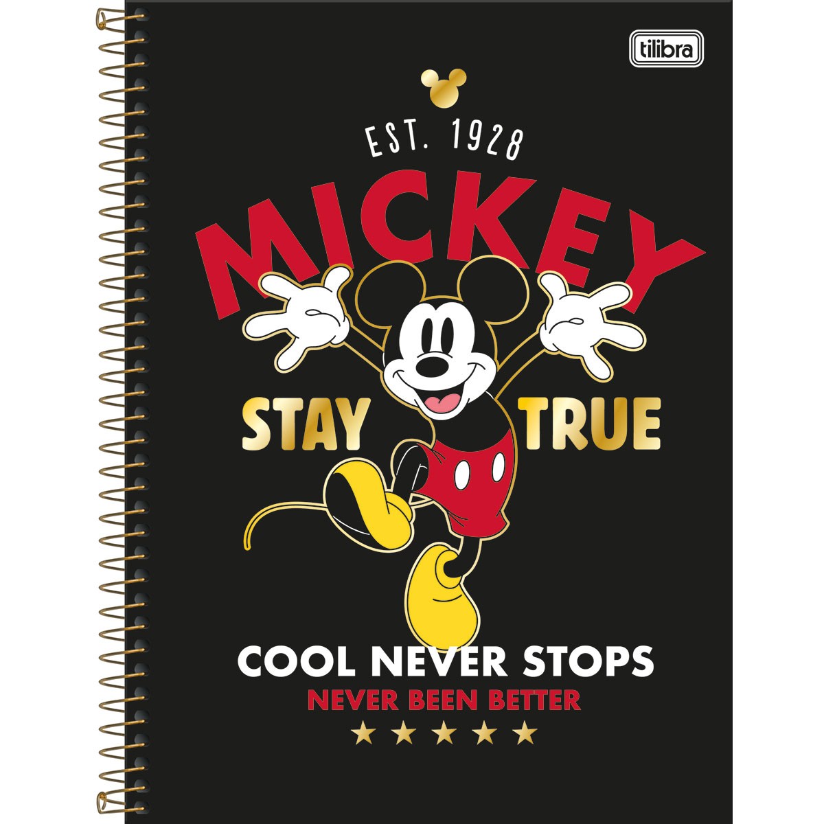 Caderno Universitário Tilibra Mickey Mouse Capa Dura 80 Folhas 1 Matéria Sortido
