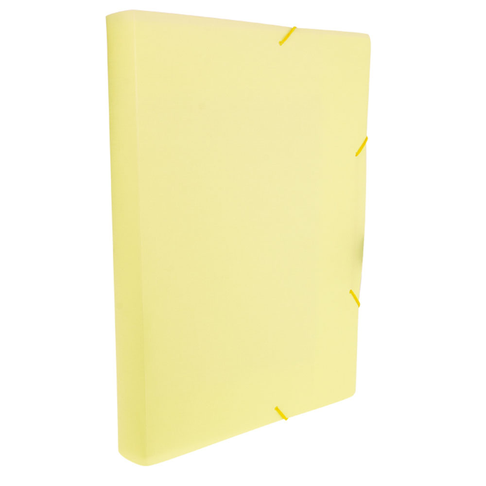 Pasta Aba Elástico Ofício 335 x 235mm Lombo 5,5cm Amarelo Pastel Serena Dello Unitário 0250AP0050