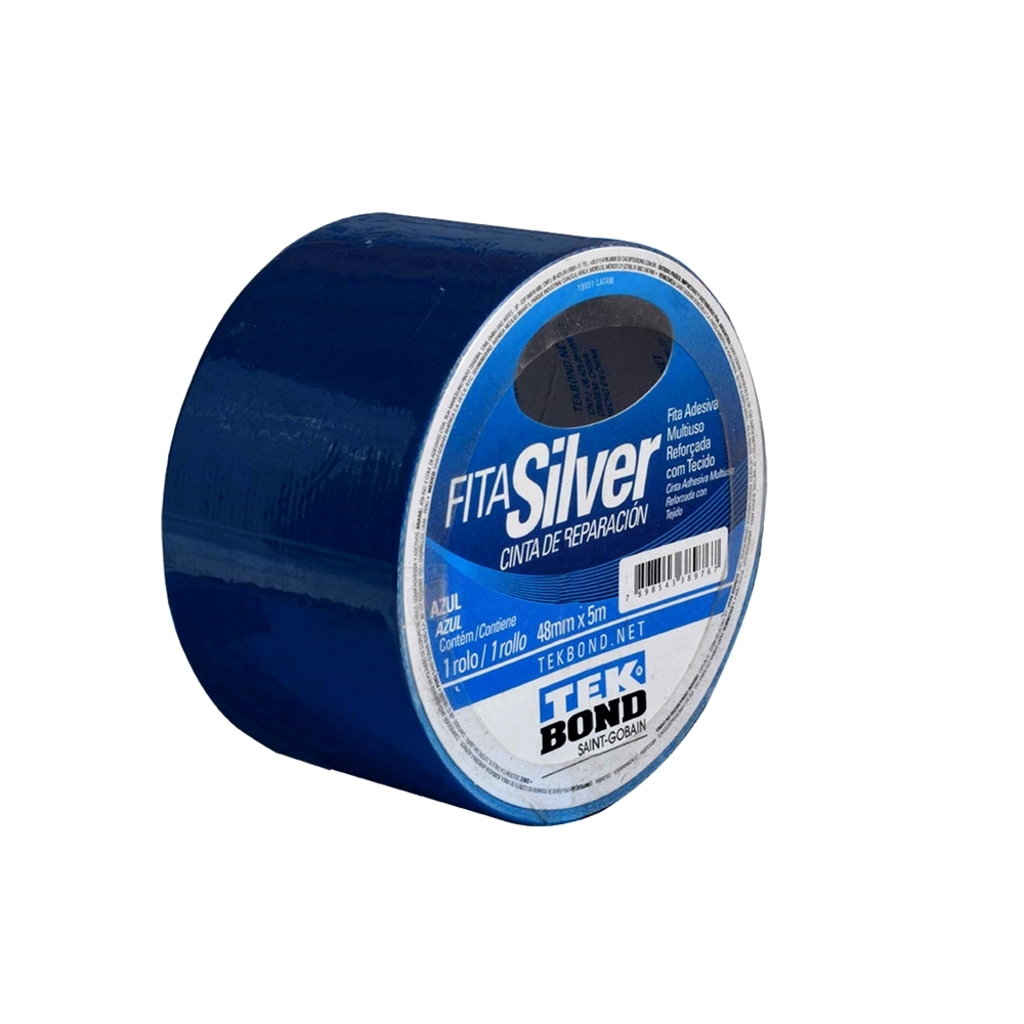 Fita Adesiva Silver Tape TekBond 48Mm x 5M Azul - 78072708275