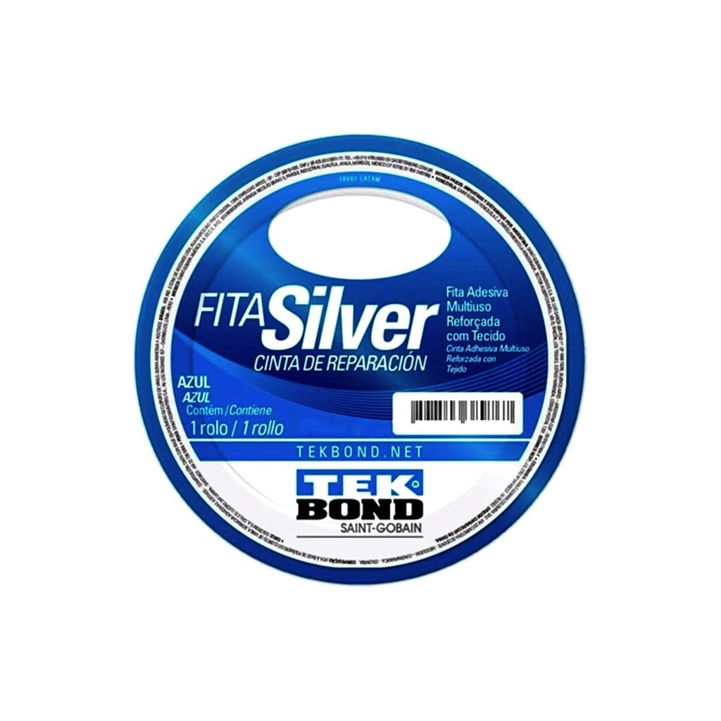 Fita Adesiva Silver Tape TekBond 48Mm x 5M Azul - 78072708275