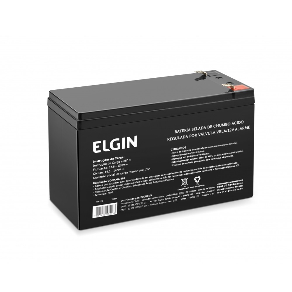 Bateria Selada para Alarmes 12V Elgin 82315