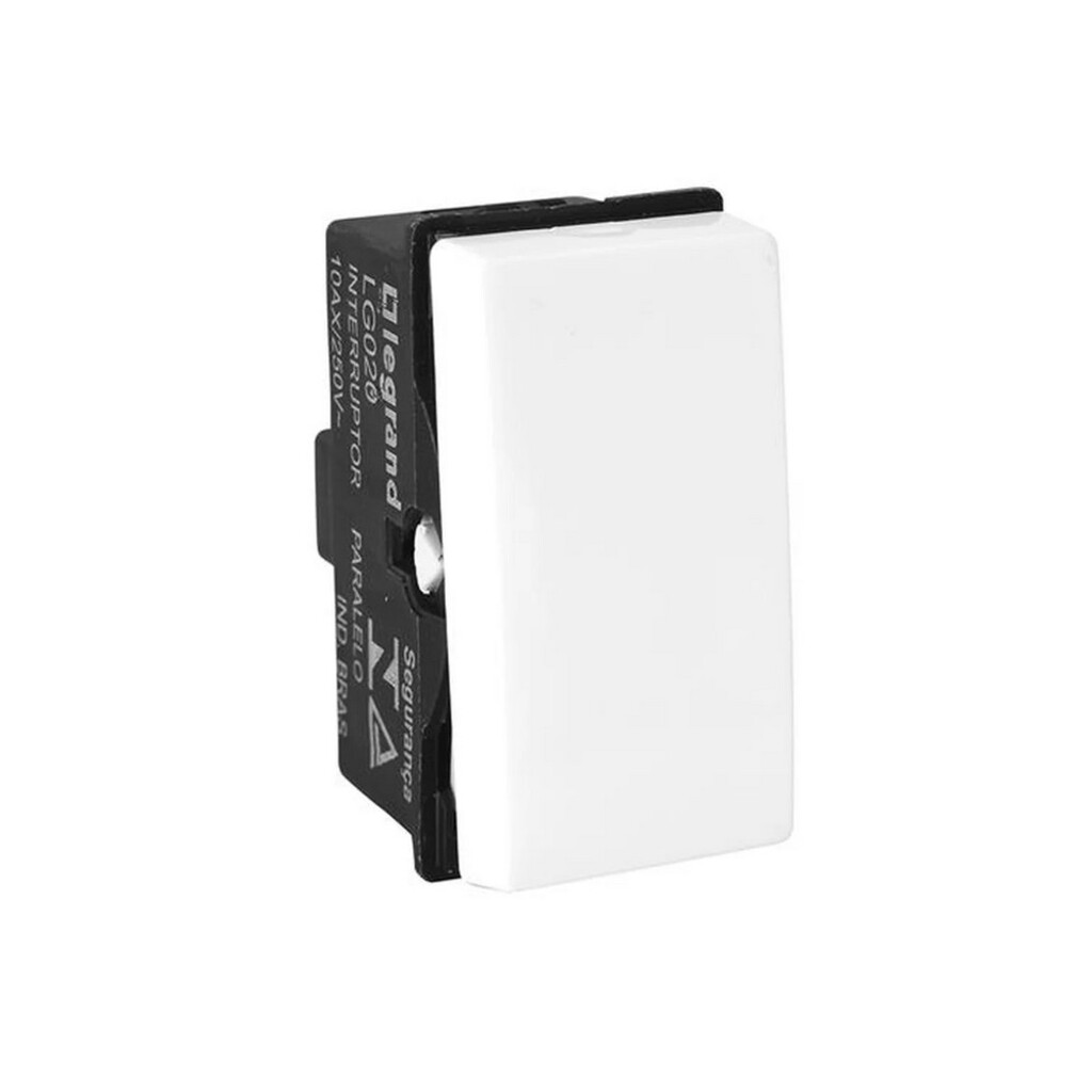 Interruptor 1 Paralelo Módulo 10A Pial PoP I Legrand  Branco - LG020