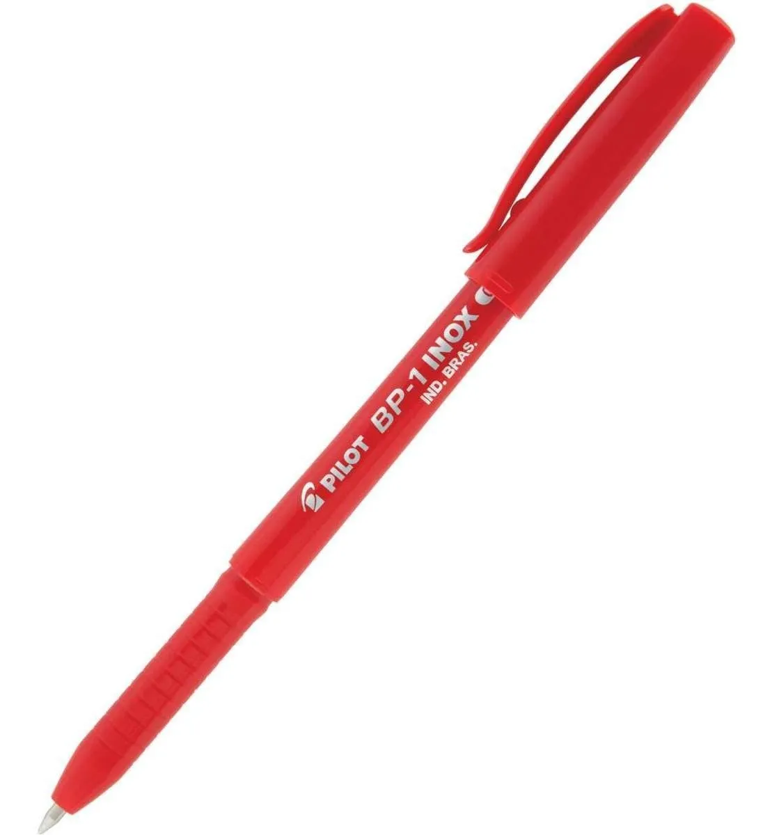 Caneta Esferográfica Pilot BP-1 Inox 0.7mm Vermelho
