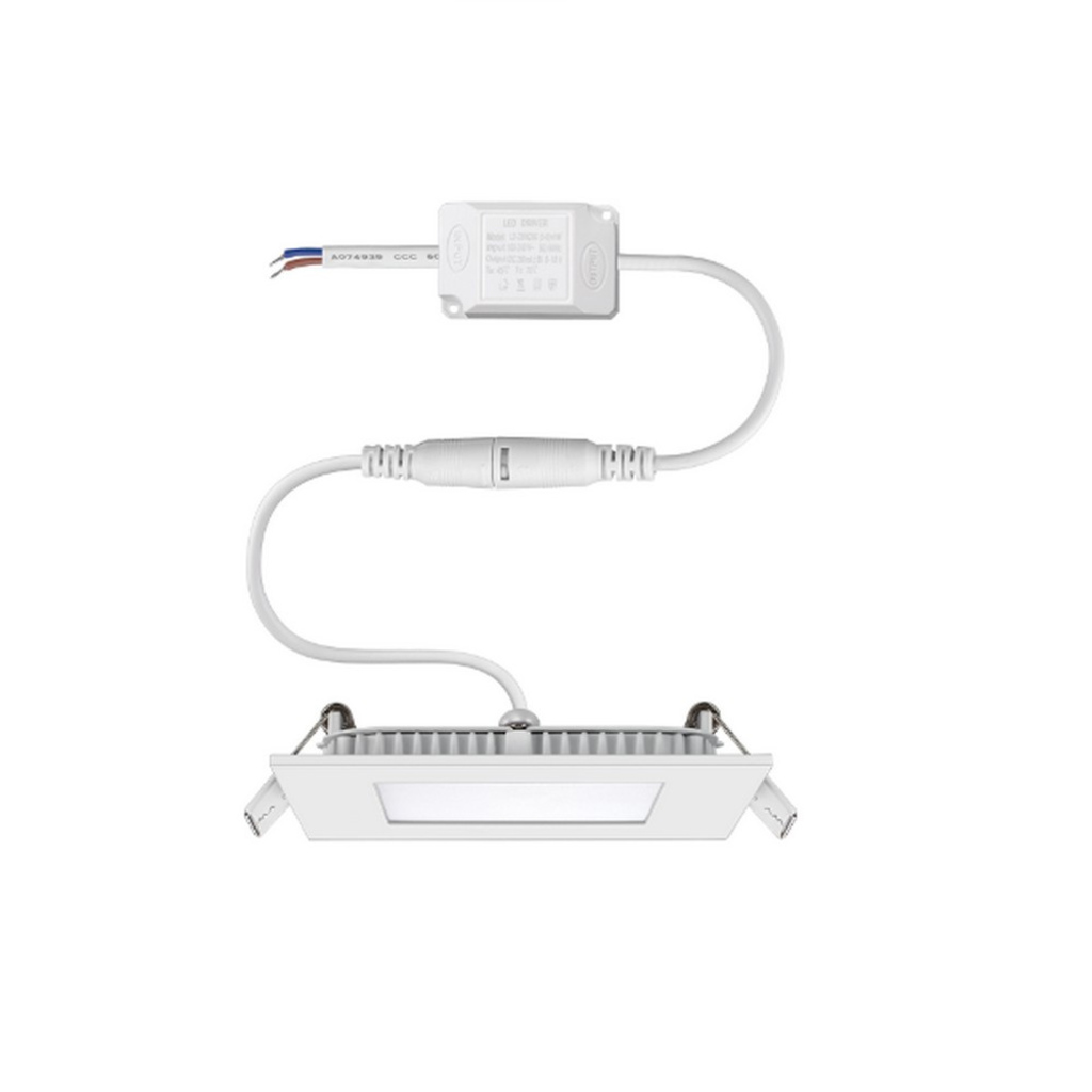 Luminária Plafon 6W LED 2700K Quadrado 120x120x20mm de Embutir Bivolt Elgin - 48D6WEQBM000