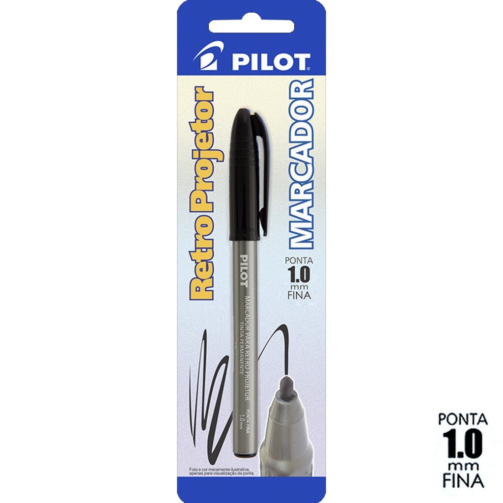 Caneta Retroprojetor 1,0MM Preto Pilot Unitário - 1481517SM024PR