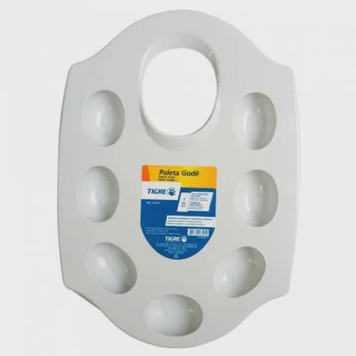Paleta de Pintura Tigre Godê Pequena 7 Lugares