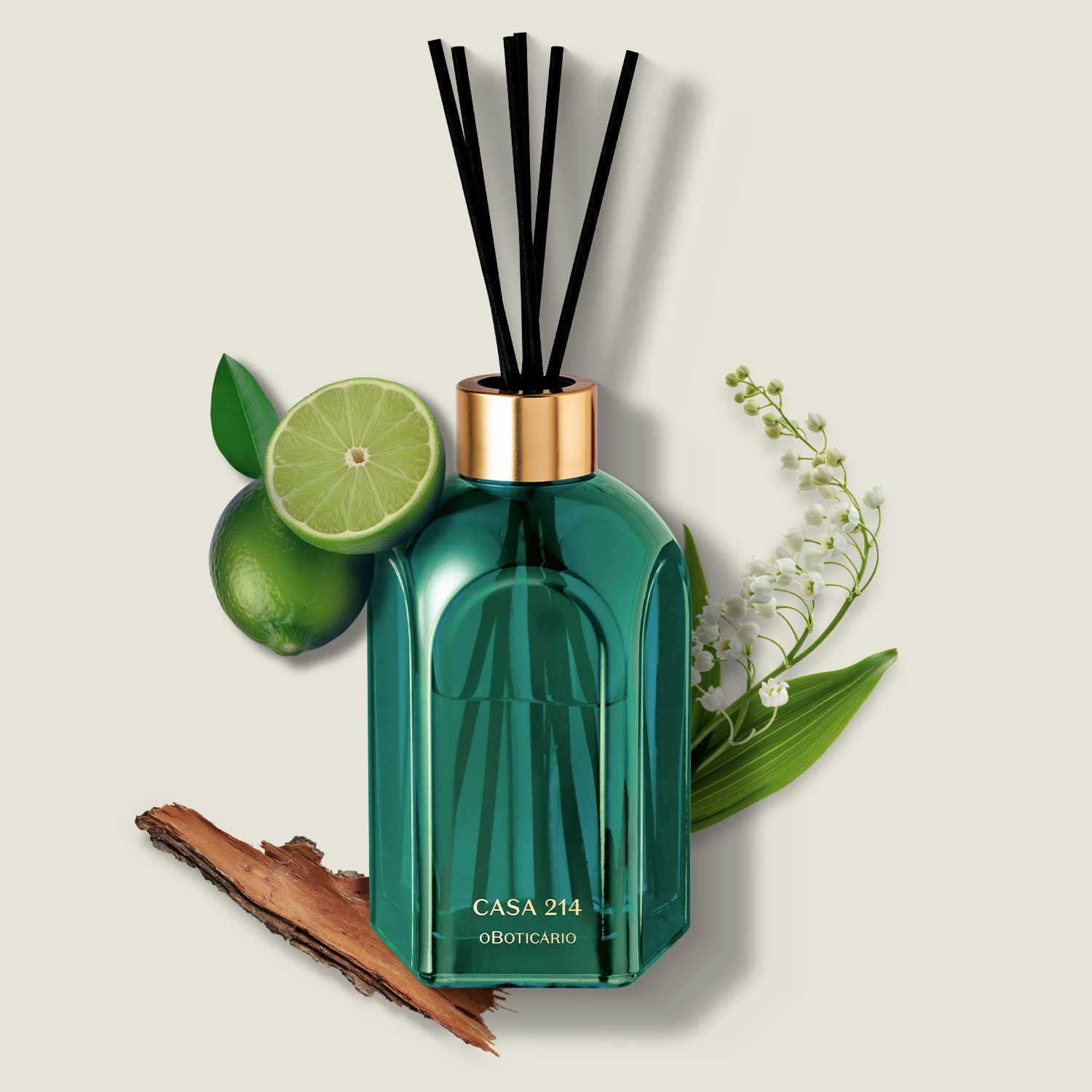 Difusor de Ambiente com Varetas Casa 214 Brisa de Cedros 250ml