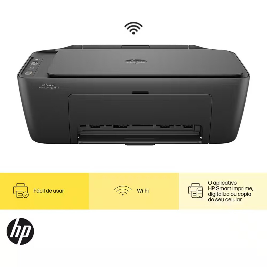 Multifuncional HP 2874 Deskjet 7,5ppm até 1200dpi USB/WIFI