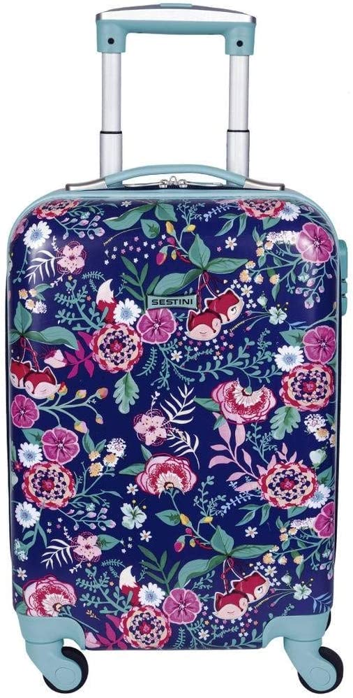 Mochila com Rodinha Sestini Girls VR4T Raposinha 360 Graus com Limitador de Abertura