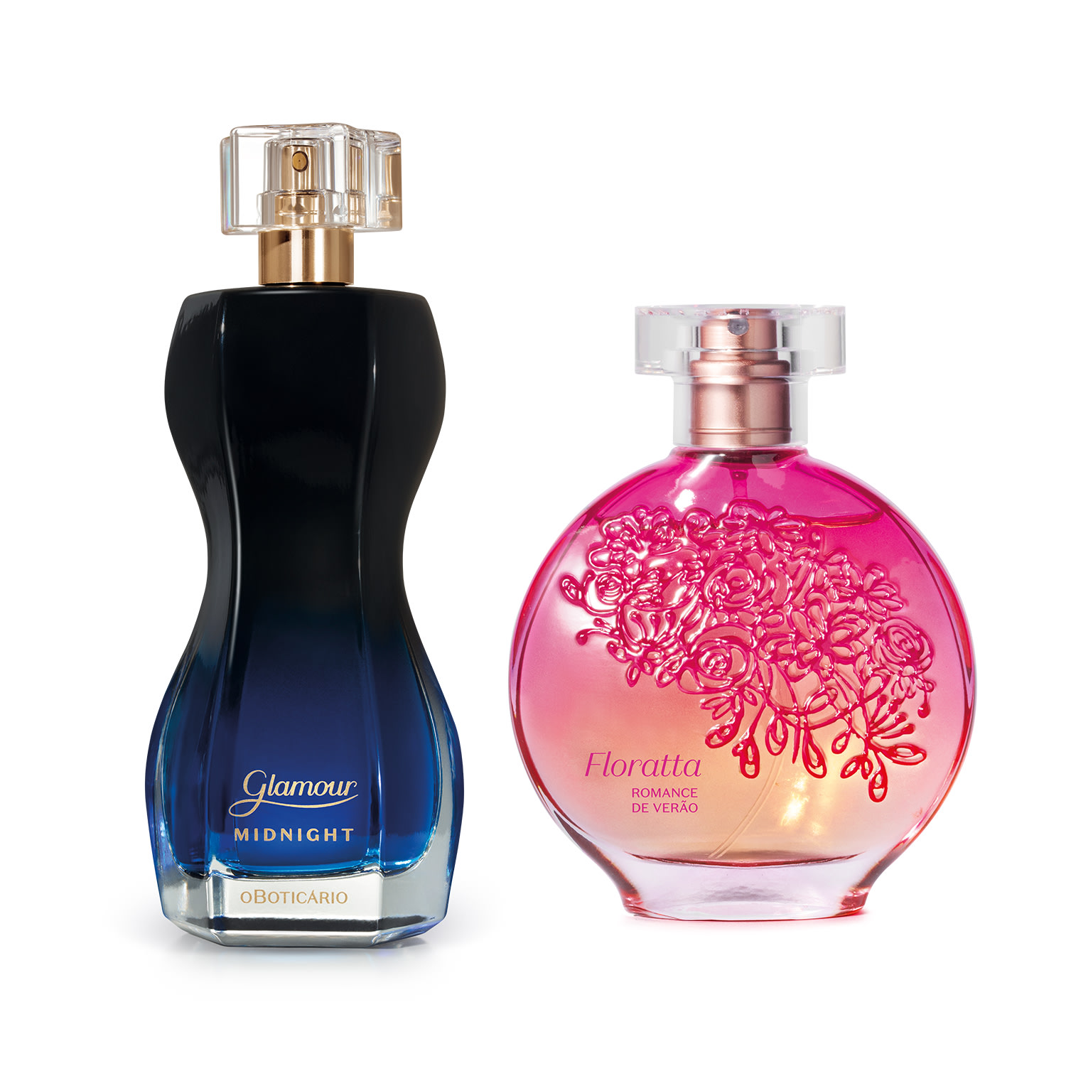 Combo Perfumaria Dia e Noite: Floratta Romance de Verão 75ml + Glamour Midnight 75ml