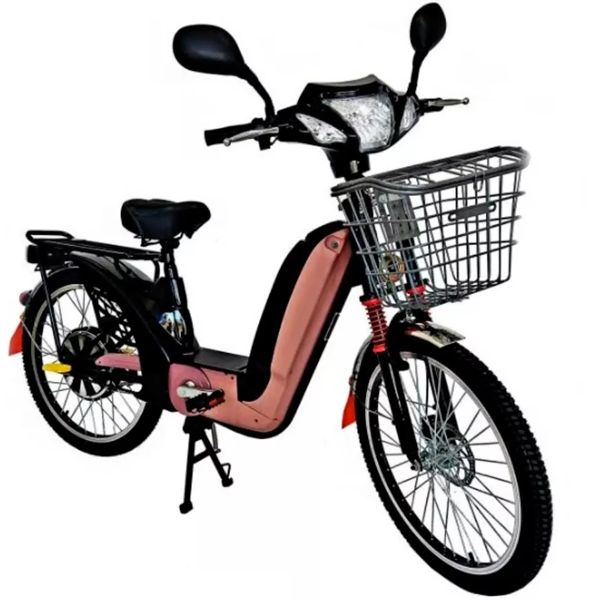 Bicicleta Elétrica Aro 24 Sousa Bike 350W Freio a Disco com Acelerador - Preto - Bivolt