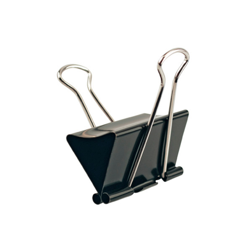 Prendedor de Papel 25mm Pote com 48 Unidades - Preto - BRW - BD2548