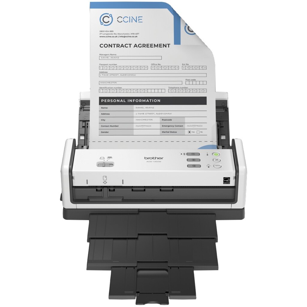 Scanner Brother ADS1350W WiFi Duplex Mesa 600DPI