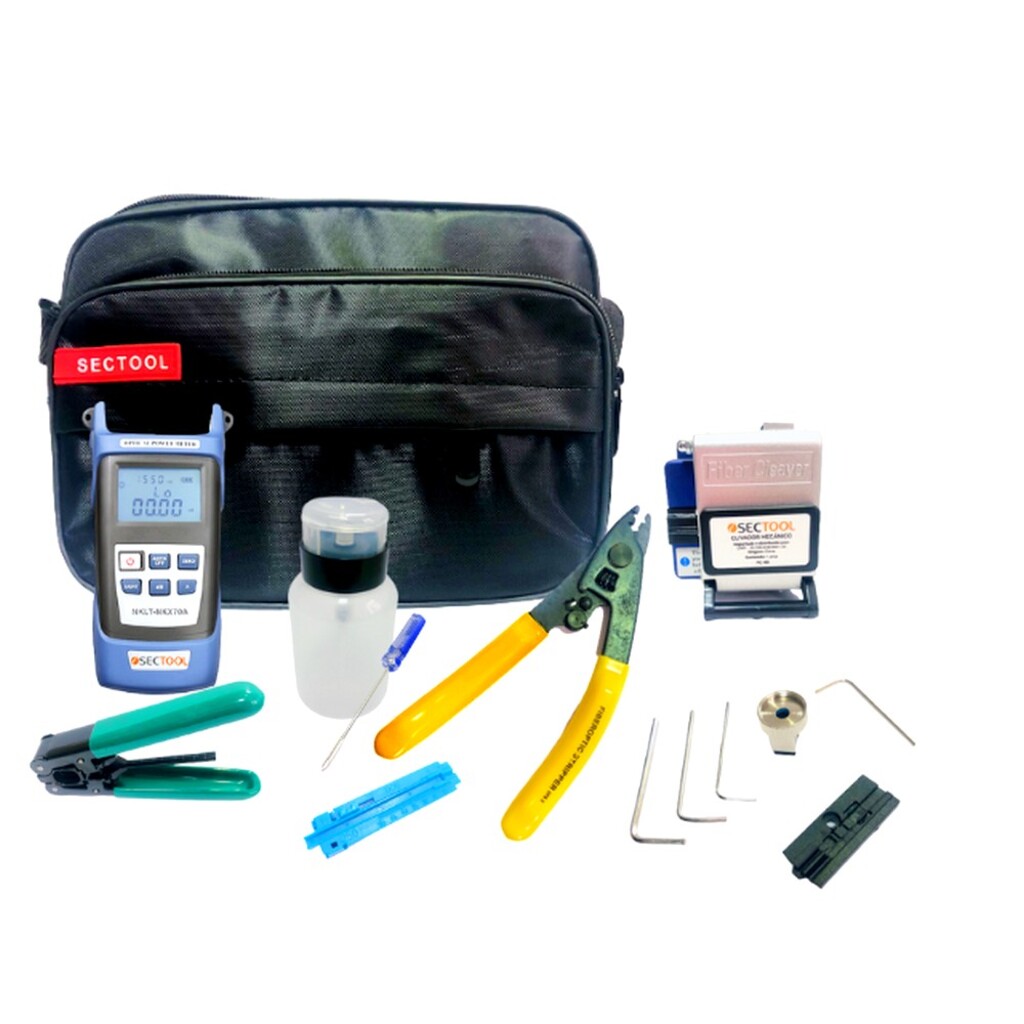 Kit Ferramentas para Montagem de Emenda Mecânica e Conector Ópticos 12 Peças Seccon SecTool - FE-FOTK719