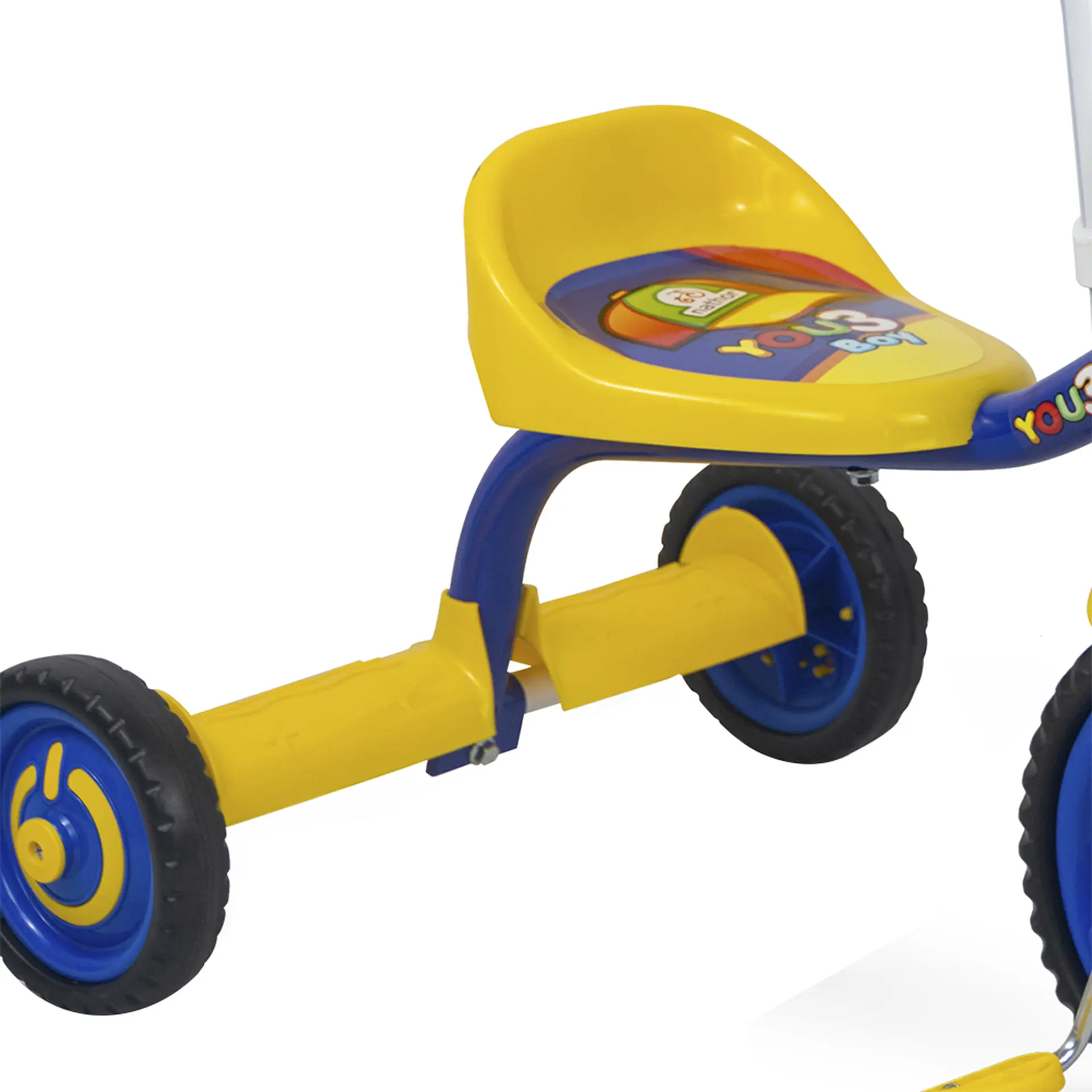 Triciclo Infantil Nathor You 3 Girl com Pedal - Azul/Amarelo