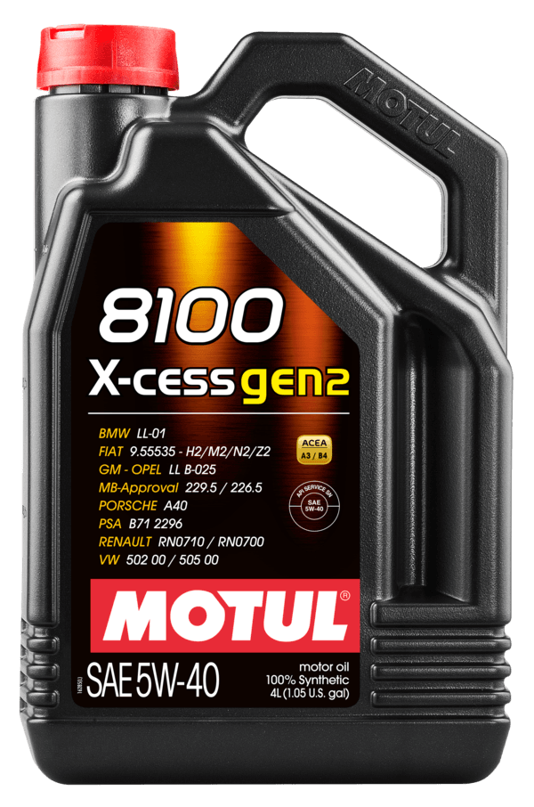 Óleo Para Motor de Carro MOTUL 8100 X-CESS GEN2 5W-40 4L 109775