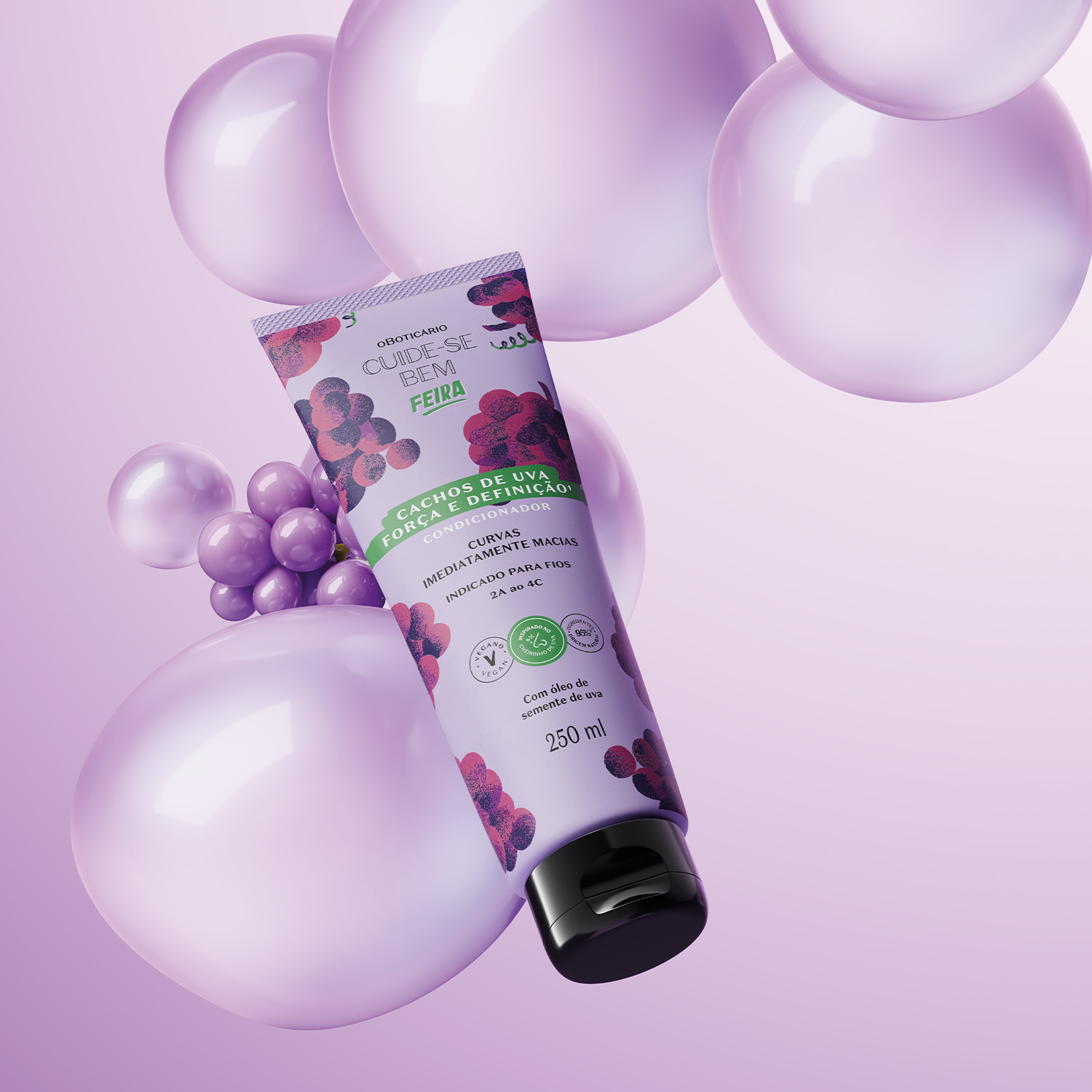 Condicionador Cuide-se Bem Feira Cachos de Uva 250ml