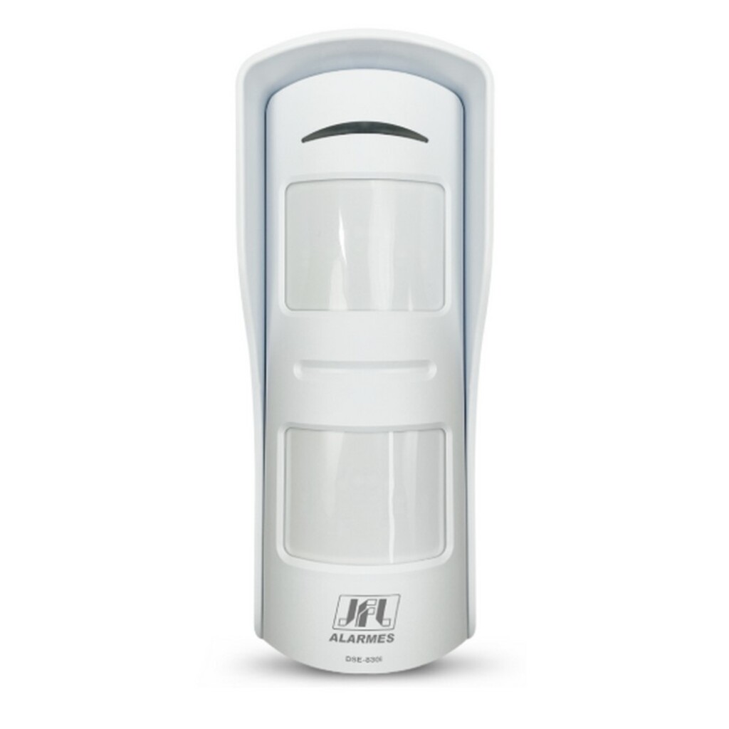 Sensor Infravermelho Passivo com Fio DUPLO PIR QUAD Função Pet Canal Micro-ondas Alcance 12 Metros JFL - DSE-830I