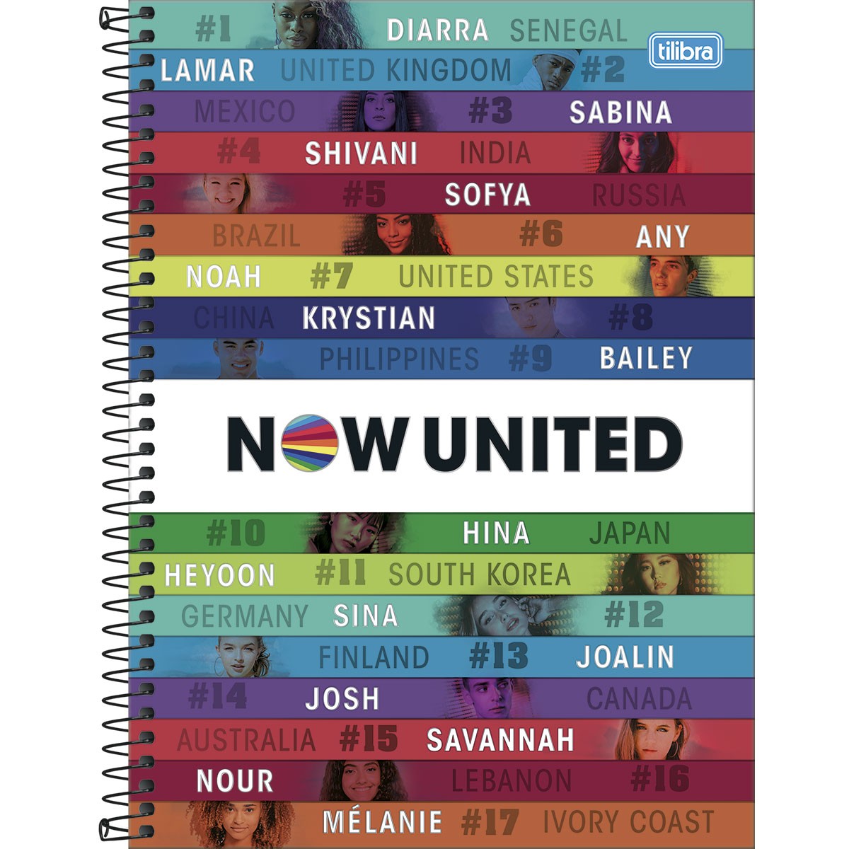 Caderno Universitário Tilibra Now United Espiral Capa Dura 80 Folhas 1 Matéria Sortido