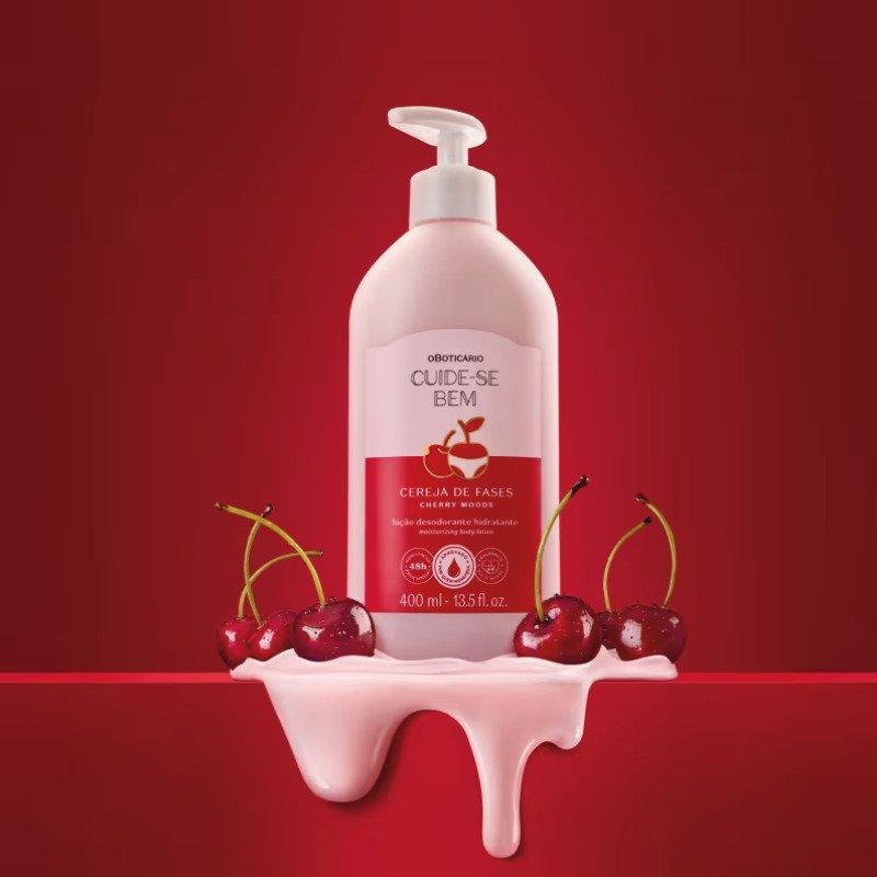 Loção Desodorante Hidratante Corporal Cuide-se Bem Cereja De Fases 400ml O Boticário